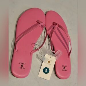 Shade & Shore Pink Cali Beach Thong Flip Flop Sandals Women's Size 9 New W Tags